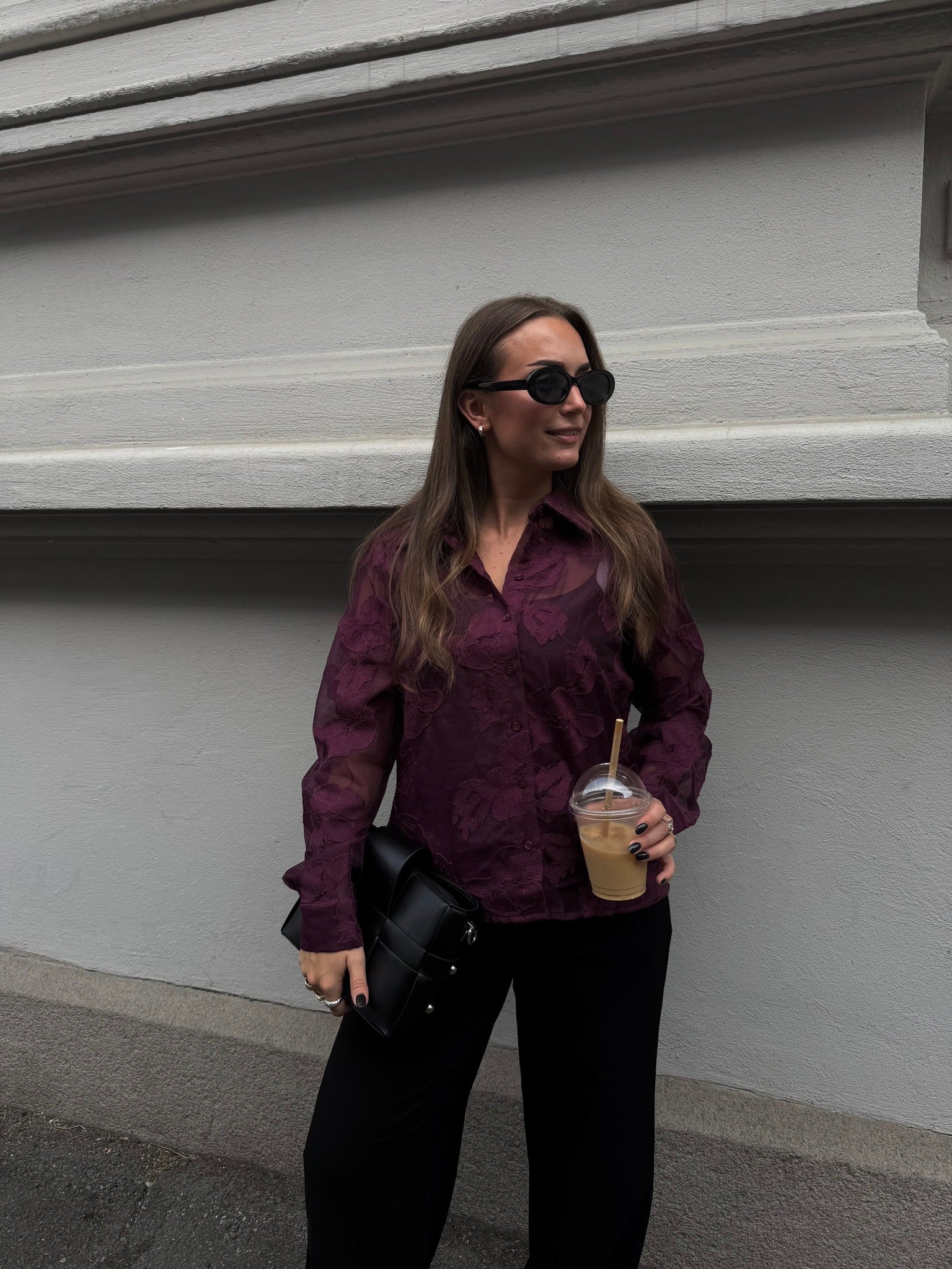 OBJTYLA Shirt - Mauve Wine